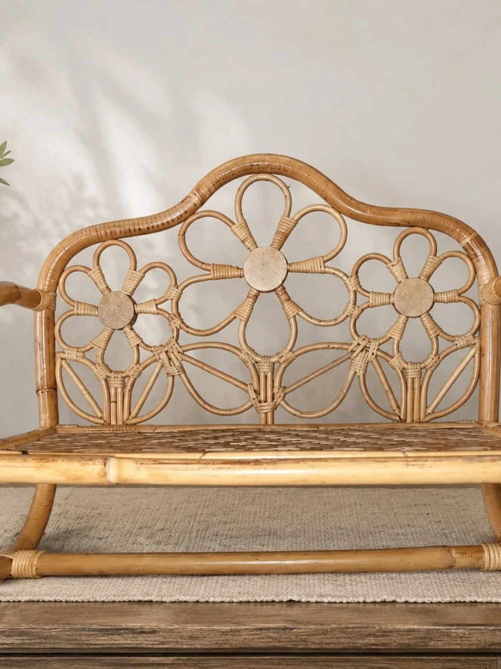 Rattan Daisy Wall Shelf